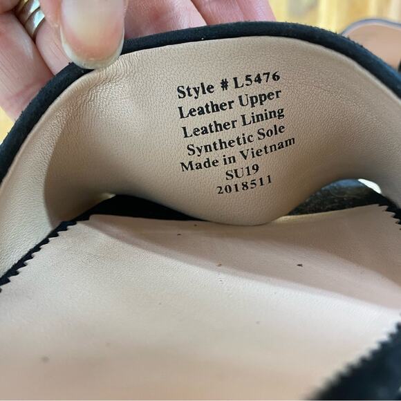 J Crew Penny Buckled Ankle Strap Sandals in Black Suede - Picture 10 of 11